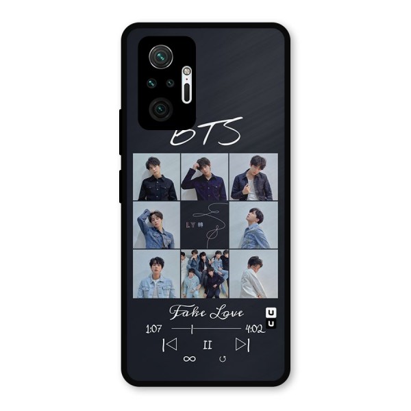BTS Fake Love Metal Back Case for Redmi Note 10 Pro Max