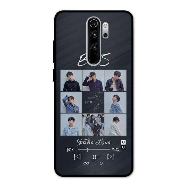 BTS Fake Love Metal Back Case for Redmi Note 8 Pro