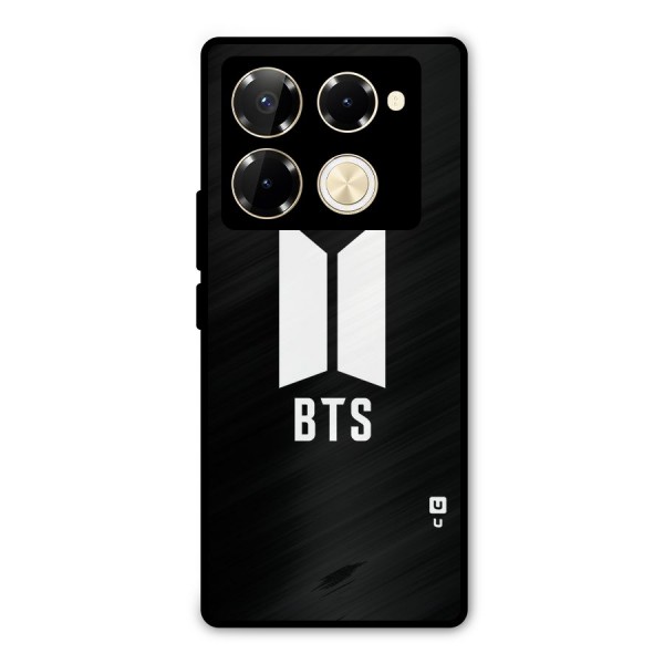 BTS Logo Black Metal Back Case for Infinix Note 40 Pro Plus