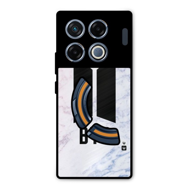 BTS Logo Marble Print Metal Back Case for Infinix GT 20 Pro