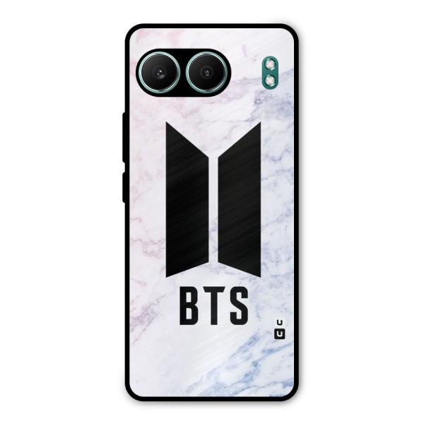 BTS Logo Marble Print Metal Back Case for OnePlus Nord 4