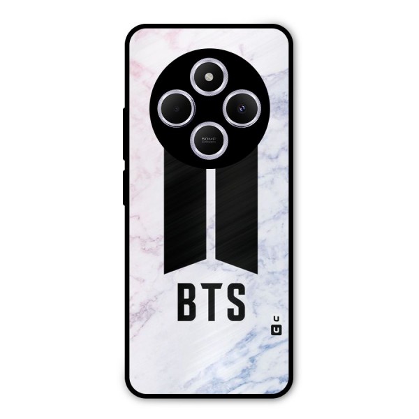 BTS Logo Marble Print Metal Back Case for Redmi A4