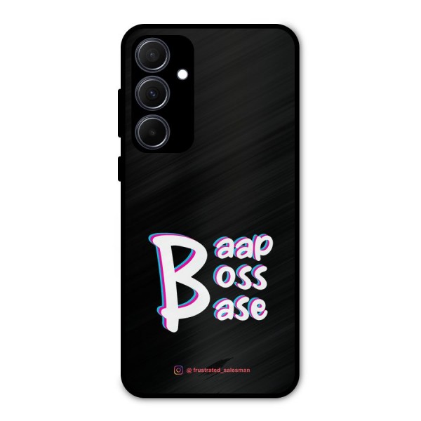 Baap Boss Base Black Metal Back Case for Galaxy A35