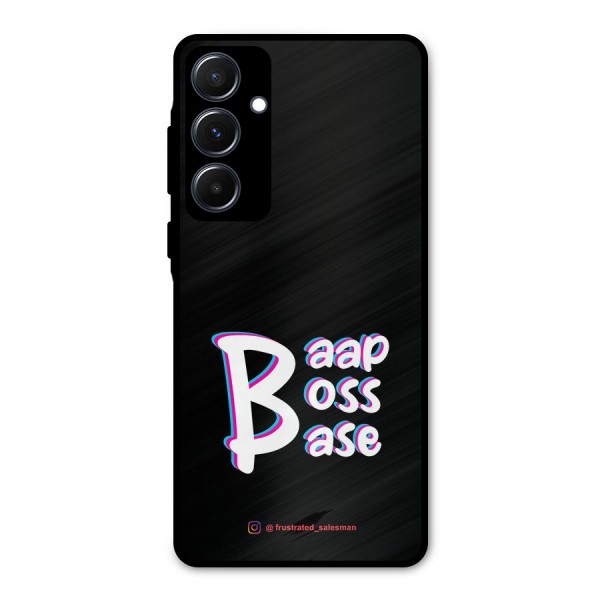 Baap Boss Base Black Metal Back Case for Galaxy A55