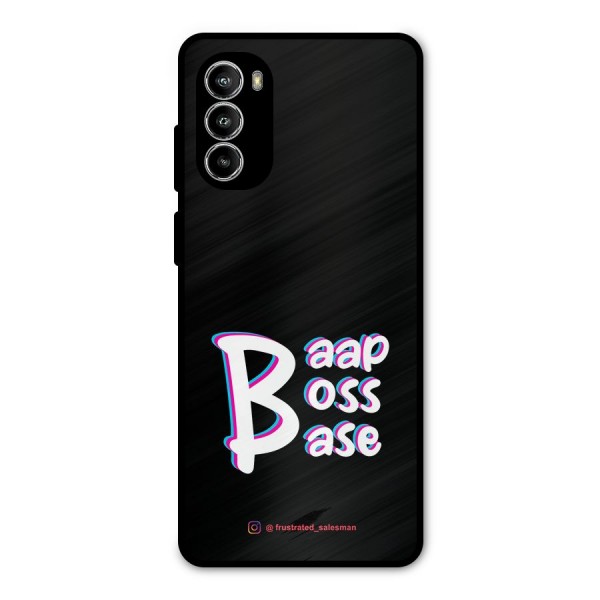 Baap Boss Base Black Metal Back Case for Moto G82