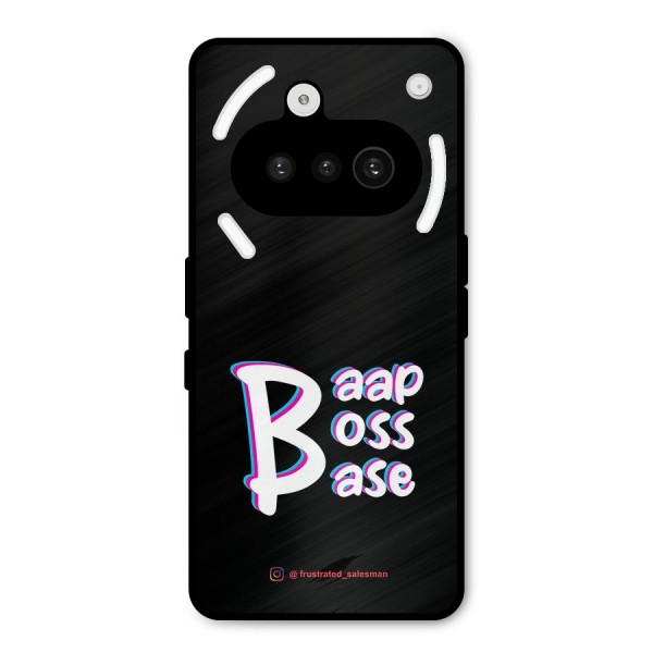 Baap Boss Base Black Metal Back Case for Nothing Phone 3a