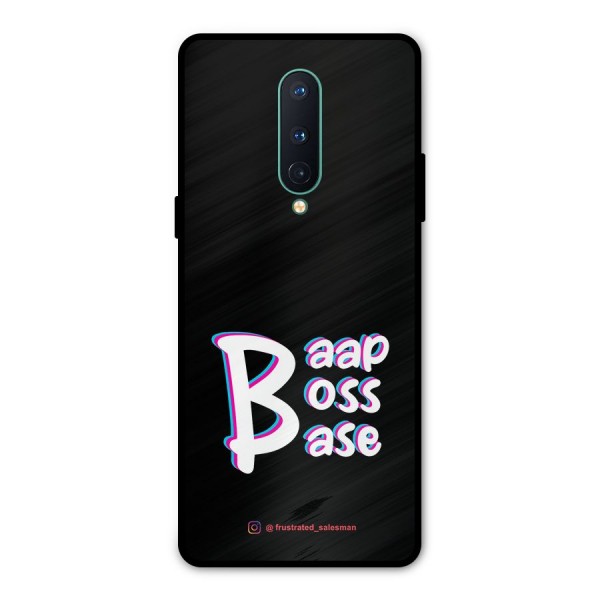Baap Boss Base Black Metal Back Case for OnePlus 8
