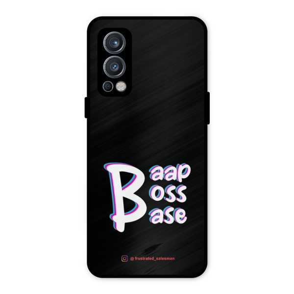 Baap Boss Base Black Metal Back Case for OnePlus Nord 2 5G