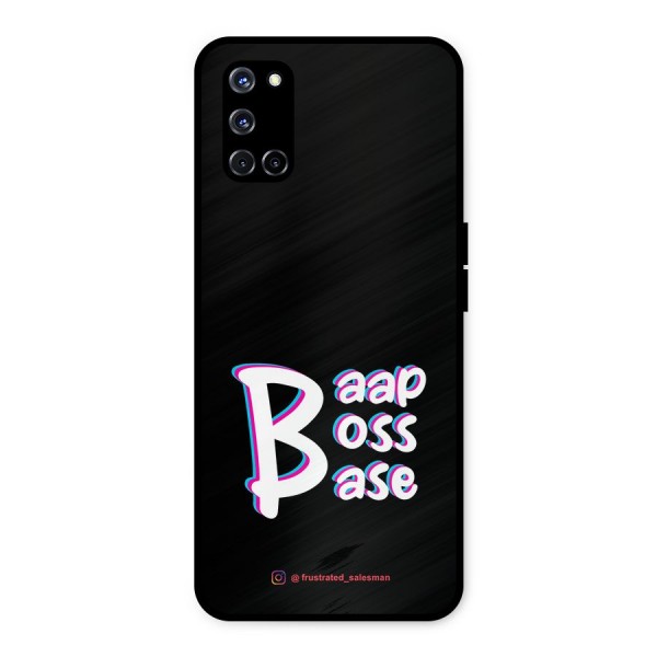 Baap Boss Base Black Metal Back Case for Oppo A52