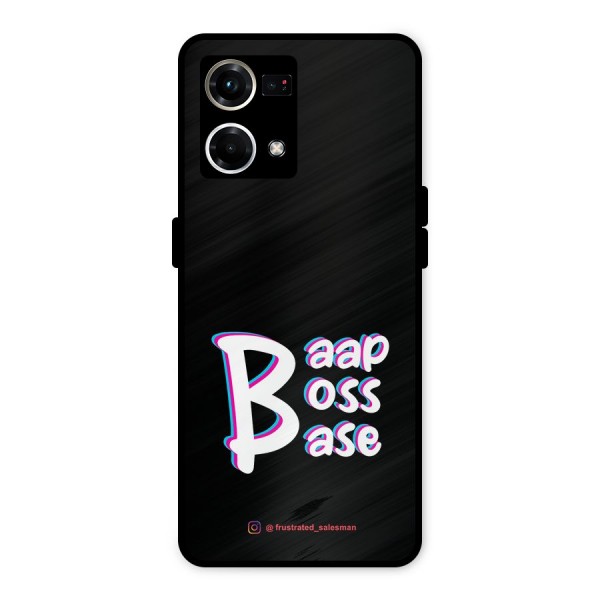 Baap Boss Base Black Metal Back Case for Oppo F21 Pro 4G