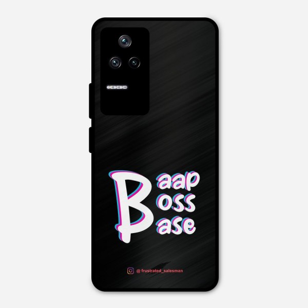 Baap Boss Base Black Metal Back Case for Poco F4 5G