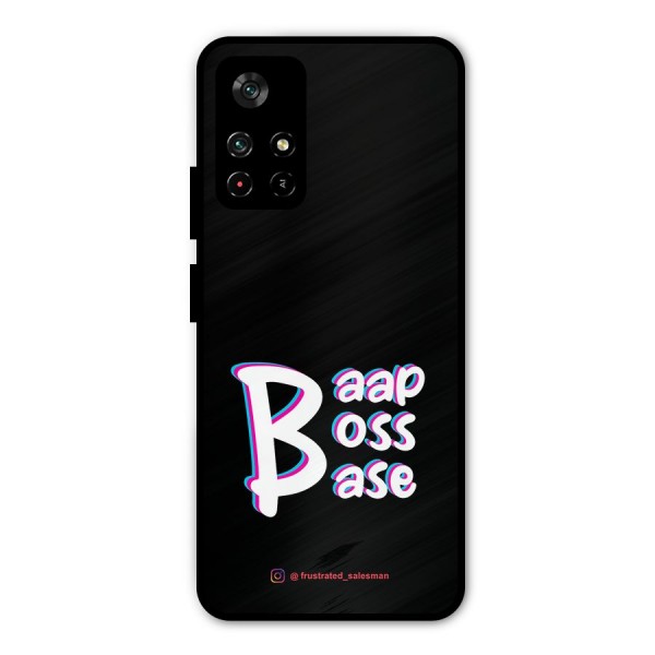 Baap Boss Base Black Metal Back Case for Poco M4 Pro 5G