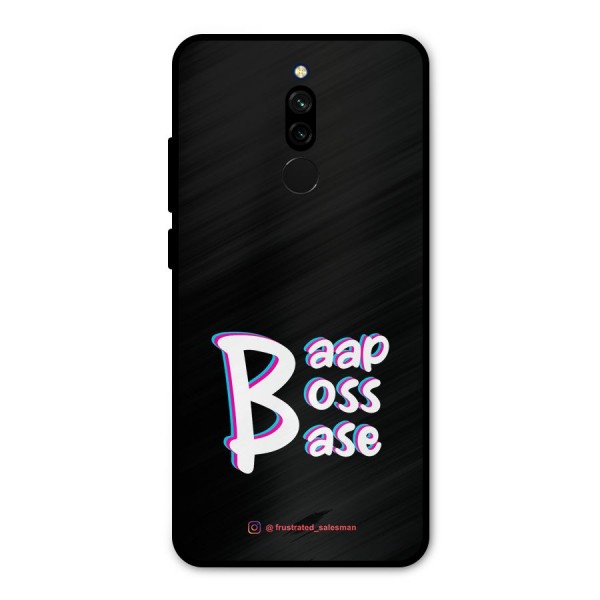 Baap Boss Base Black Metal Back Case for Redmi 8