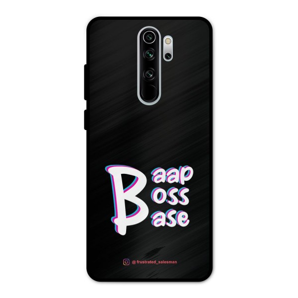 Baap Boss Base Black Metal Back Case for Redmi Note 8 Pro