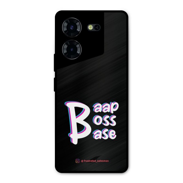 Baap Boss Base Black Metal Back Case for Tecno Pova 5 Pro 5G