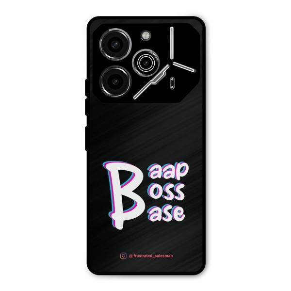 Baap Boss Base Black Metal Back Case for Tecno Pova 6 Pro