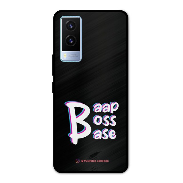 Baap Boss Base Black Metal Back Case for Vivo V21e 5G