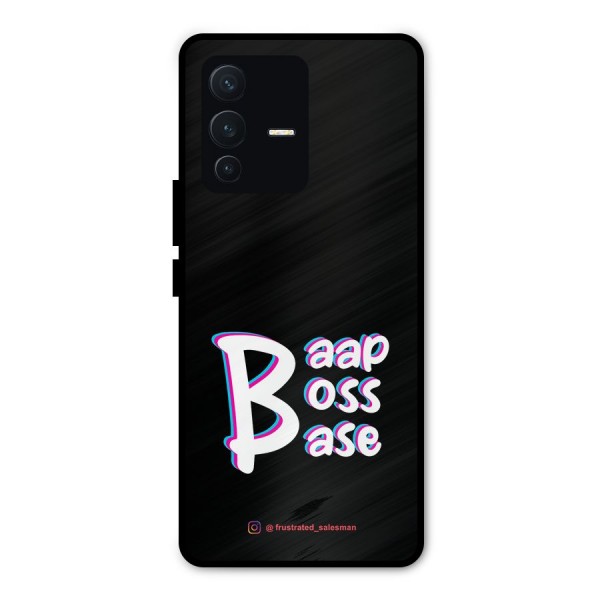 Baap Boss Base Black Metal Back Case for Vivo V23 Pro