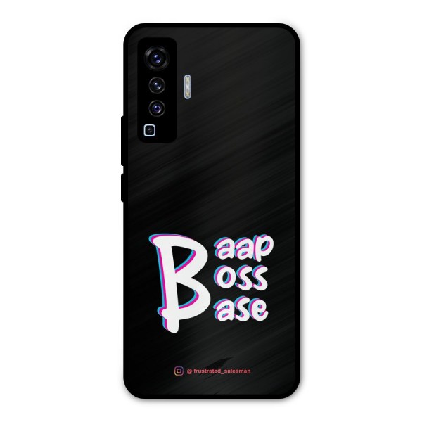 Baap Boss Base Black Metal Back Case for Vivo X50