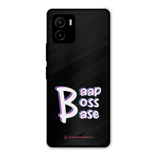 Baap Boss Base Black Metal Back Case for Vivo Y15s