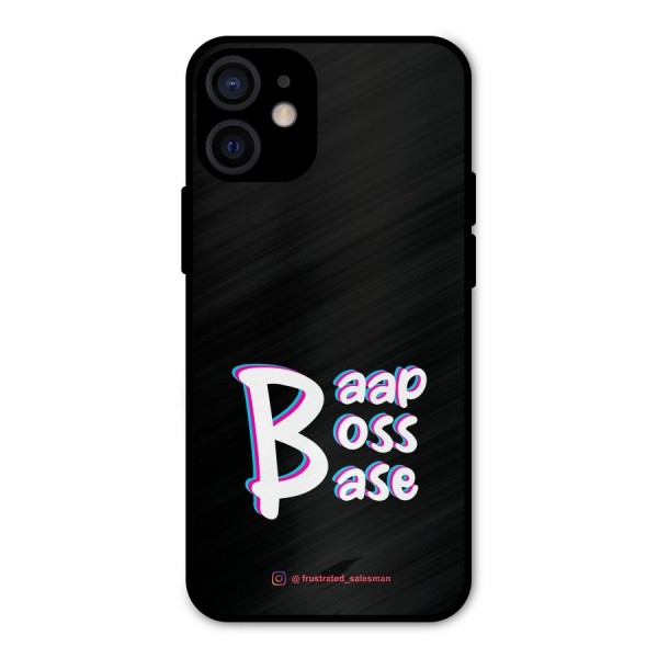 Baap Boss Base Black Metal Back Case for iPhone 12 Mini
