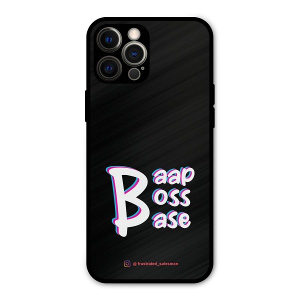 Baap Boss Base Black Metal Back Case for iPhone 12 Pro Max