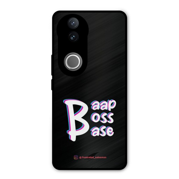 Baap Boss Base Black Metal Back Case for iQOO Z10R
