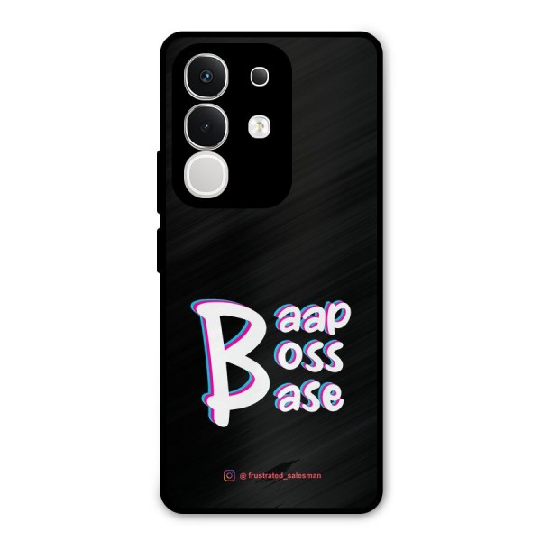 Baap Boss Base Black Metal Back Case for iQOO Z10x