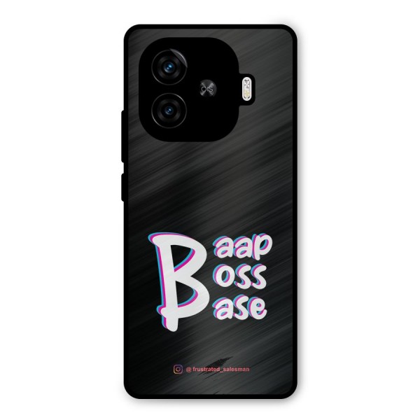 Baap Boss Base Black Metal Back Case for iQOO Z9 Turbo