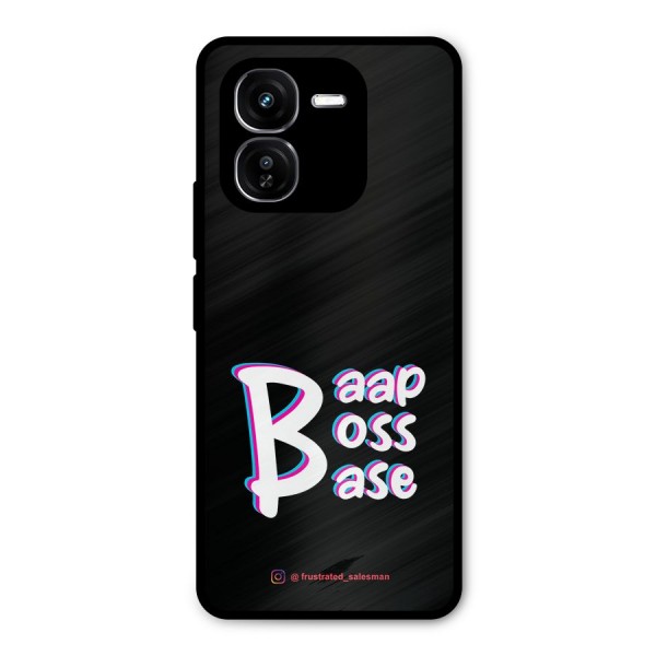 Baap Boss Base Black Metal Back Case for iQOO Z9x