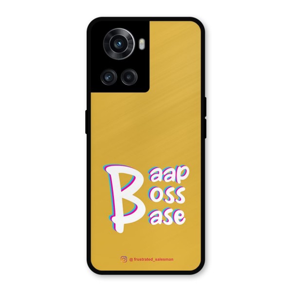 Baap Boss Base Mustard Yellow Metal Back Case for OnePlus 10R