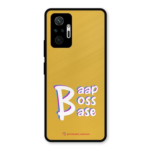 Baap Boss Base Mustard Yellow Metal Back Case for Redmi Note 10 Pro Max