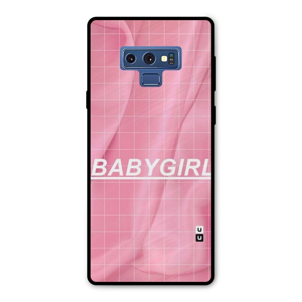 Baby Girl Check Metal Back Case for Galaxy Note 9