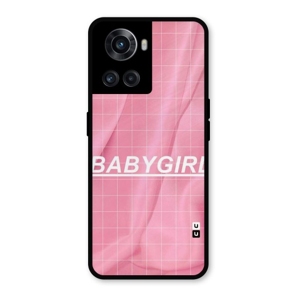 Baby Girl Check Metal Back Case for OnePlus 10R