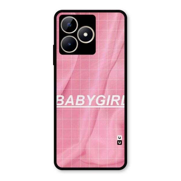 Baby Girl Check Metal Back Case for Realme C53