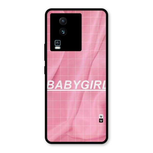 Baby Girl Check Metal Back Case for iQOO Neo 7 Pro