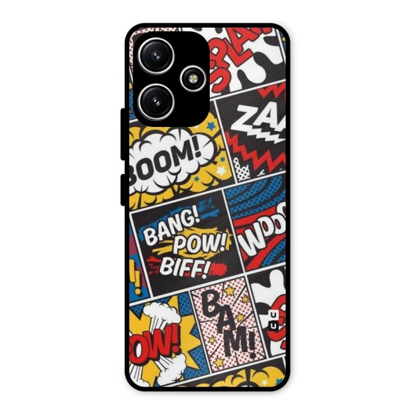Bam Pattern Metal Back Case for Redmi 12 5G