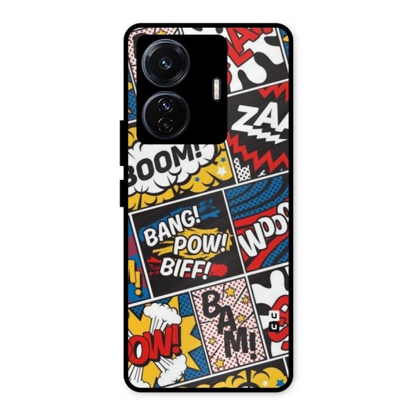 Bam Pattern Metal Back Case for iQOO Z6