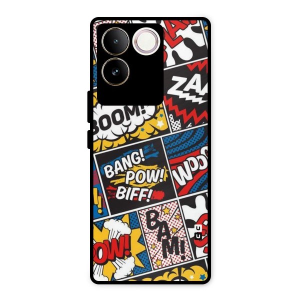 Bam Pattern Metal Back Case for iQOO Z7 Pro