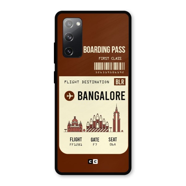 Bangalore Boarding Pass Metal Back Case for Galaxy S20 FE 5G