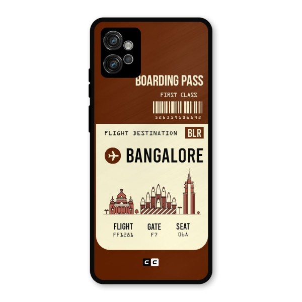 Bangalore Boarding Pass Metal Back Case for Moto G32