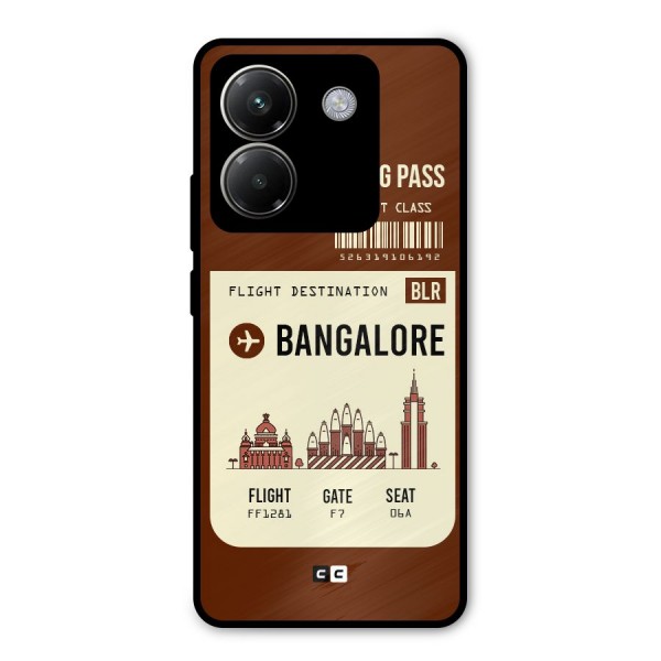 Bangalore Boarding Pass Metal Back Case for Poco M7 Pro 5G