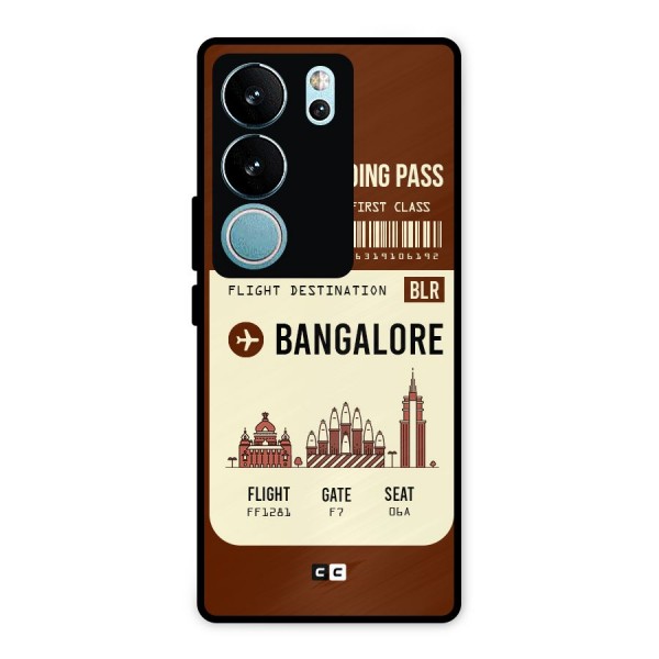 Bangalore Boarding Pass Metal Back Case for Vivo V29