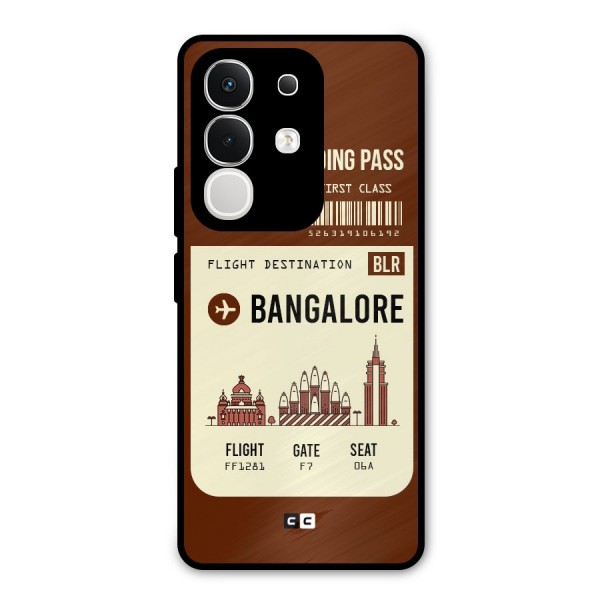 Bangalore Boarding Pass Metal Back Case for iQOO Z10x