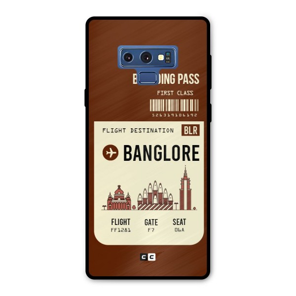 Banglore Boarding Pass Metal Back Case for Galaxy Note 9
