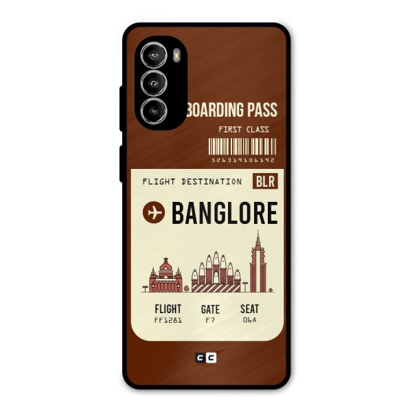 Banglore Boarding Pass Metal Back Case for Moto G52