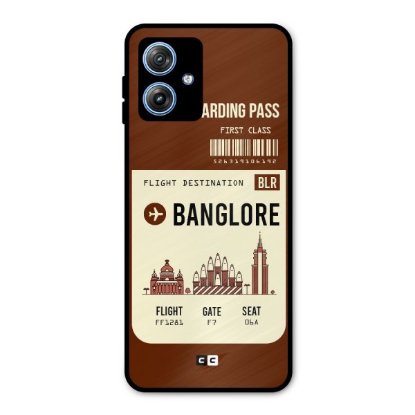 Banglore Boarding Pass Metal Back Case for Moto G54