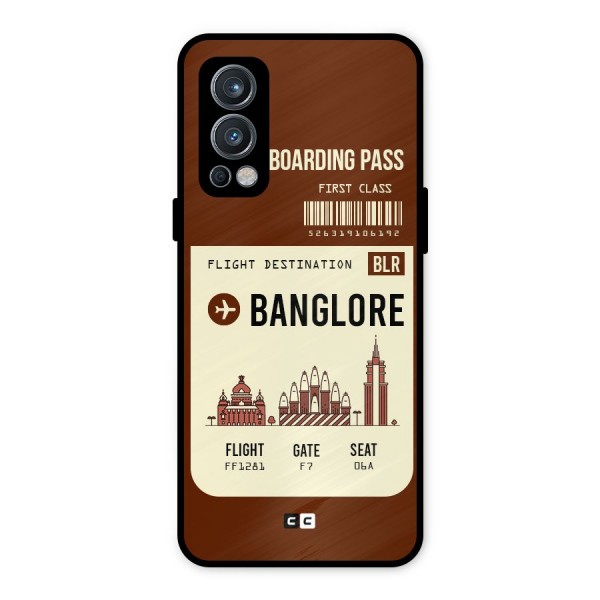 Banglore Boarding Pass Metal Back Case for OnePlus Nord 2 5G