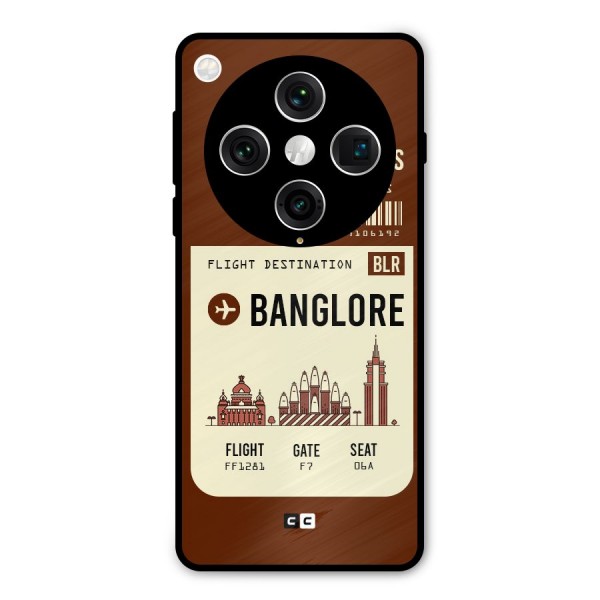 Banglore Boarding Pass Metal Back Case for Oppo Find X8 Pro