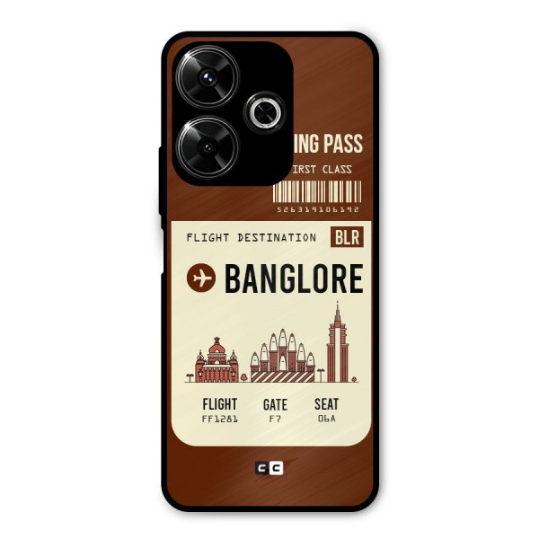 Banglore Boarding Pass Metal Back Case for Poco M6 Plus